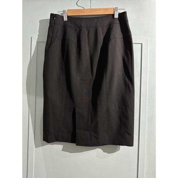Burberry London Black Wool Mini Pencil Skirt Size 6 - Picture 2 of 8